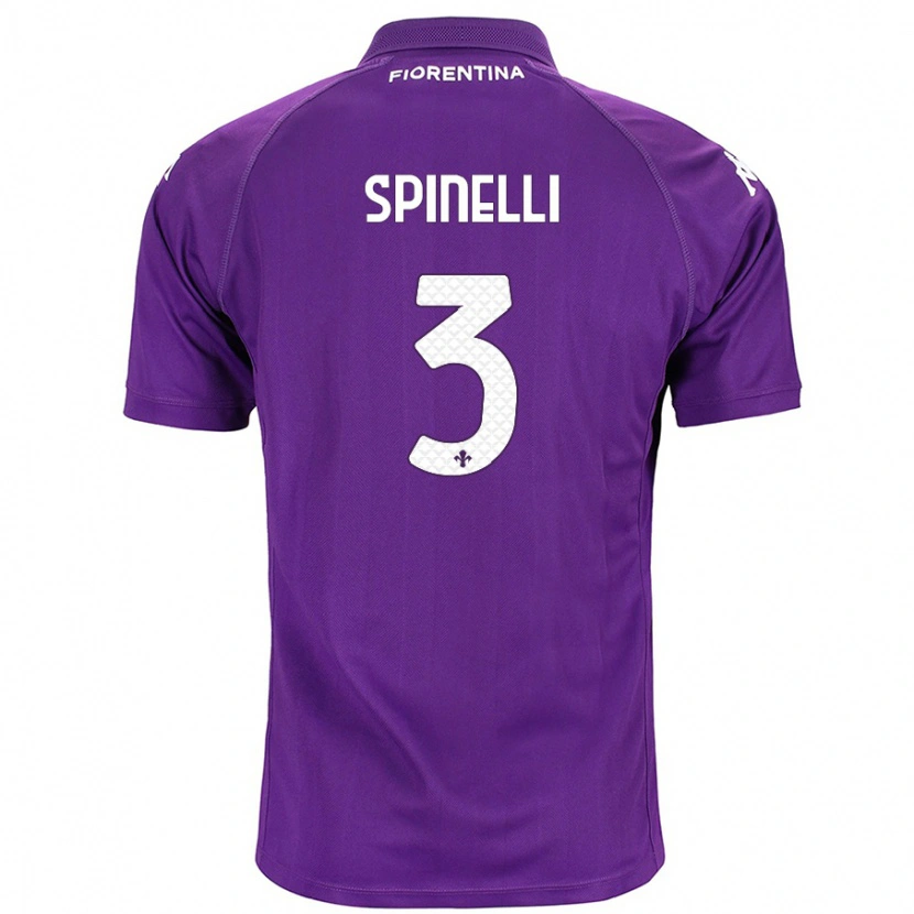 Danxen Dětské Giorgia Spinelli #3 Fialová Domů Hráčské Dresy 2024/25 Dres
