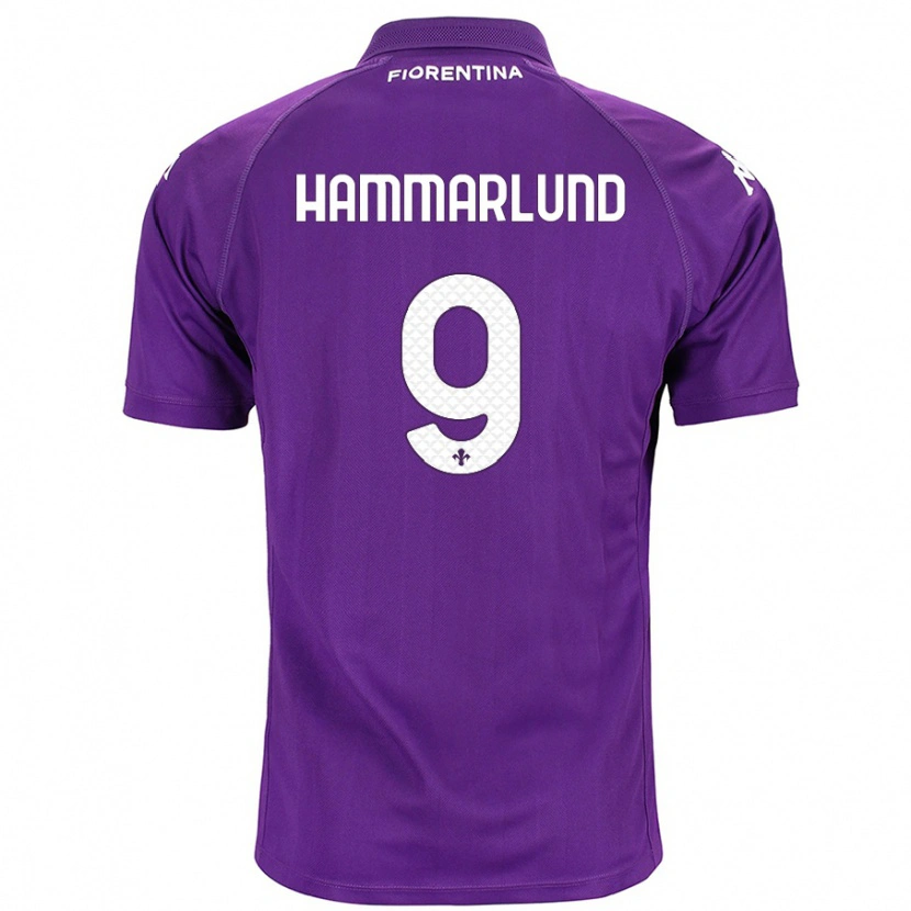 Danxen Dětské Pauline Hammarlund #9 Fialová Domů Hráčské Dresy 2024/25 Dres