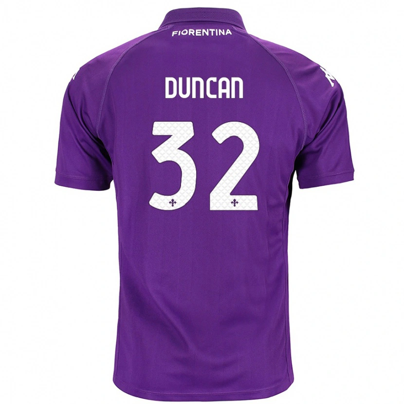 Danxen Dětské Alfred Duncan #32 Fialová Domů Hráčské Dresy 2024/25 Dres