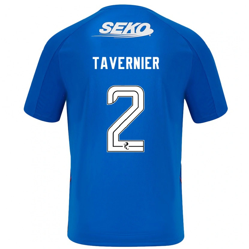 Danxen Dětské James Tavernier #2 Tmavě Modrá Domů Hráčské Dresy 2024/25 Dres