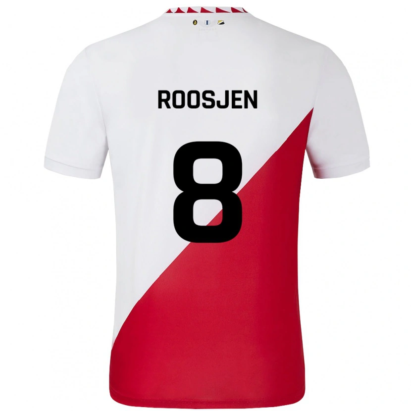 Danxen Dětské Judith Roosjen #8 Bílá Červená Domů Hráčské Dresy 2024/25 Dres