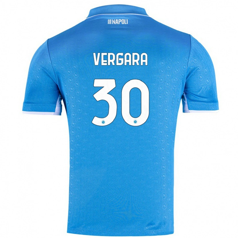 Danxen Dětské Antonio Vergara #30 Nebesky Modrá Domů Hráčské Dresy 2024/25 Dres