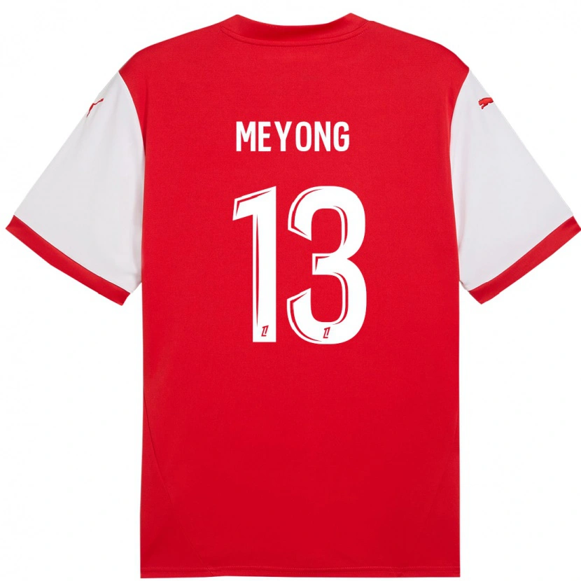 Danxen Dětské Charlène Meyong #13 Červená Bílá Domů Hráčské Dresy 2024/25 Dres