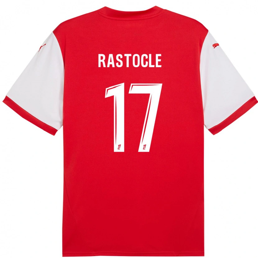 Danxen Dětské Jade Rastocle #17 Červená Bílá Domů Hráčské Dresy 2024/25 Dres