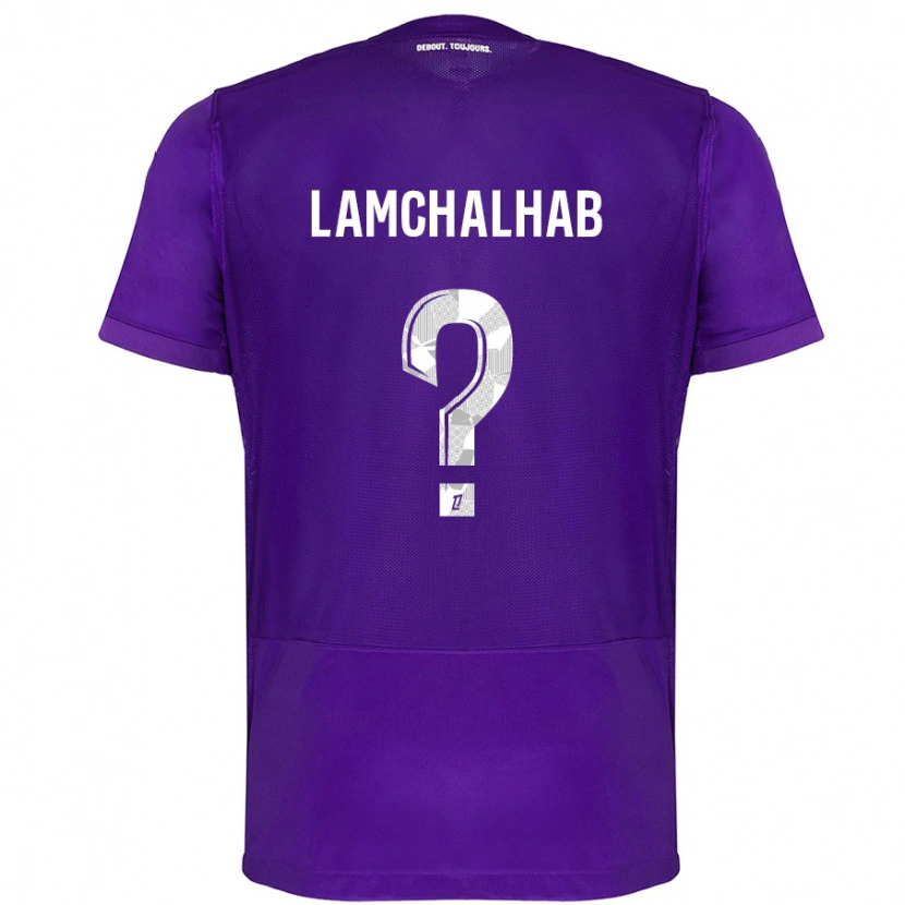 Danxen Dětské Merwan Lamchalhab #0 Fialová Bílá Domů Hráčské Dresy 2024/25 Dres