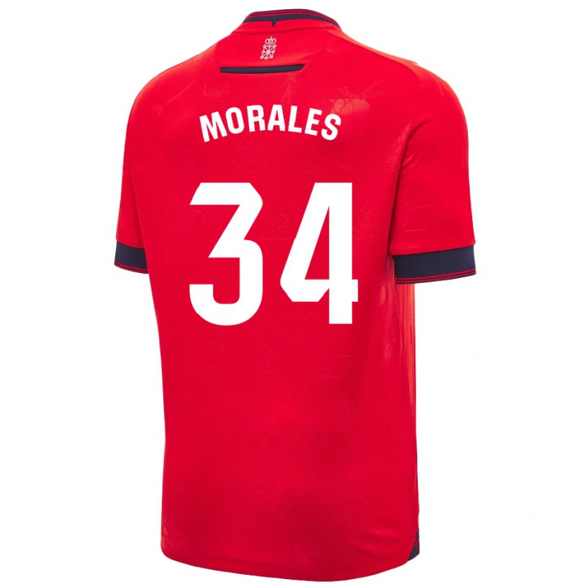Danxen Dětské Anai Morales #34 Červená Bílá Domů Hráčské Dresy 2024/25 Dres