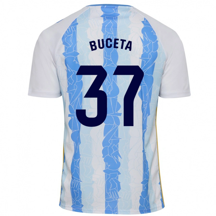 Danxen Dětské Ana Buceta #37 Bílá Modrá Domů Hráčské Dresy 2024/25 Dres