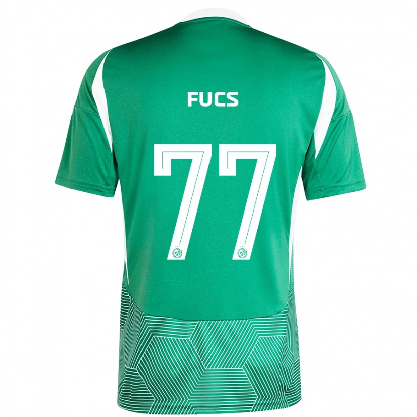 Danxen Dětské Roee Fucs #77 Zelená Bílá Domů Hráčské Dresy 2024/25 Dres