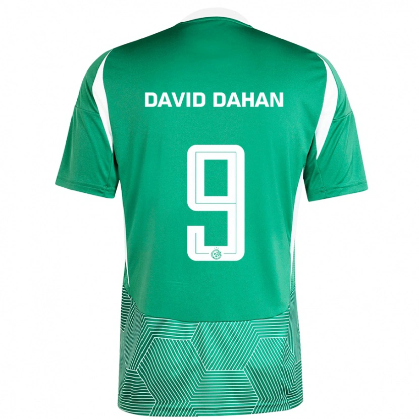Danxen Dětské Omer David Dahan #9 Zelená Bílá Domů Hráčské Dresy 2024/25 Dres