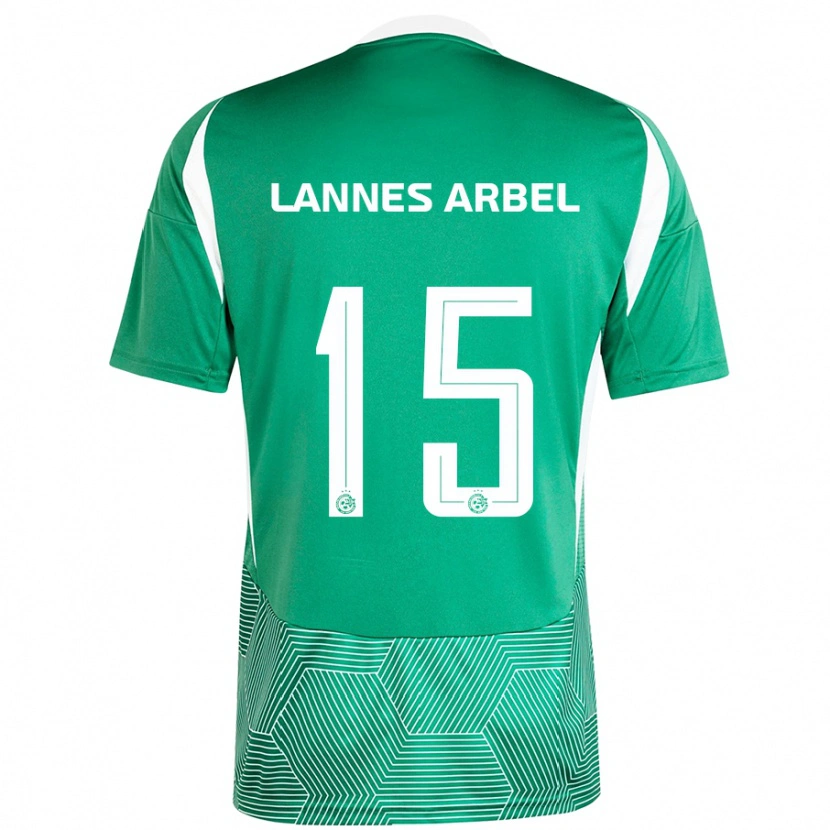 Danxen Dětské Tomer Lannes Arbel #15 Zelená Bílá Domů Hráčské Dresy 2024/25 Dres