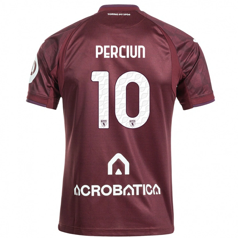 Danxen Dětské Sergiu Perciun #10 Kaštanově Bílá Domů Hráčské Dresy 2024/25 Dres