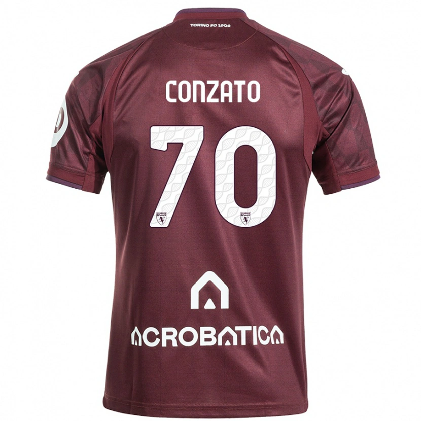 Danxen Dětské Filippo Conzato #70 Kaštanově Bílá Domů Hráčské Dresy 2024/25 Dres