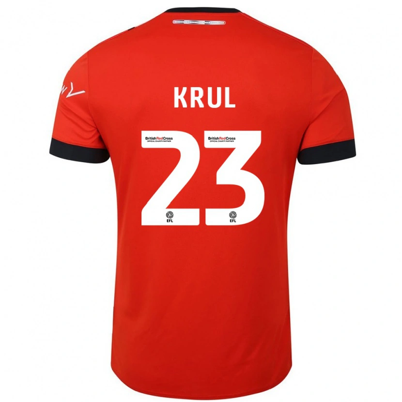 Danxen Dětské Tim Krul #23 Oranžově Černá Domů Hráčské Dresy 2024/25 Dres