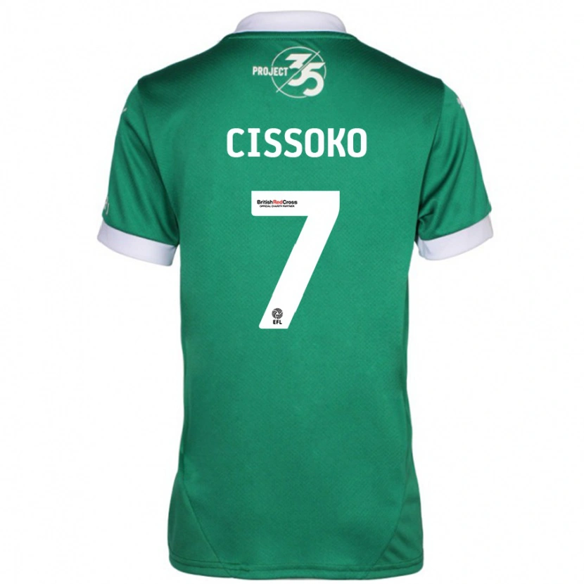 Danxen Dětské Ibrahim Cissoko #7 Zelená Bílá Domů Hráčské Dresy 2024/25 Dres