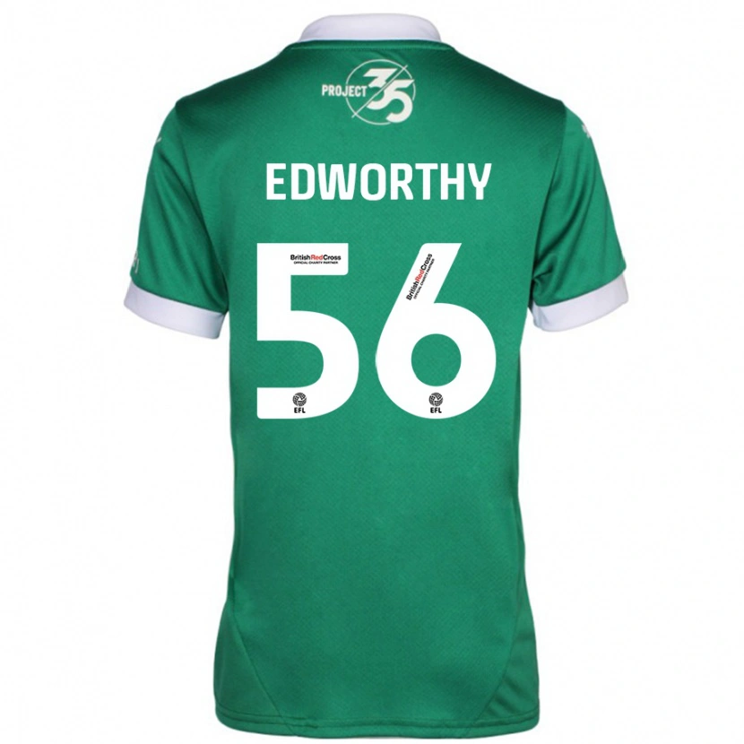 Danxen Dětské Kieran Edworthy #56 Zelená Bílá Domů Hráčské Dresy 2024/25 Dres