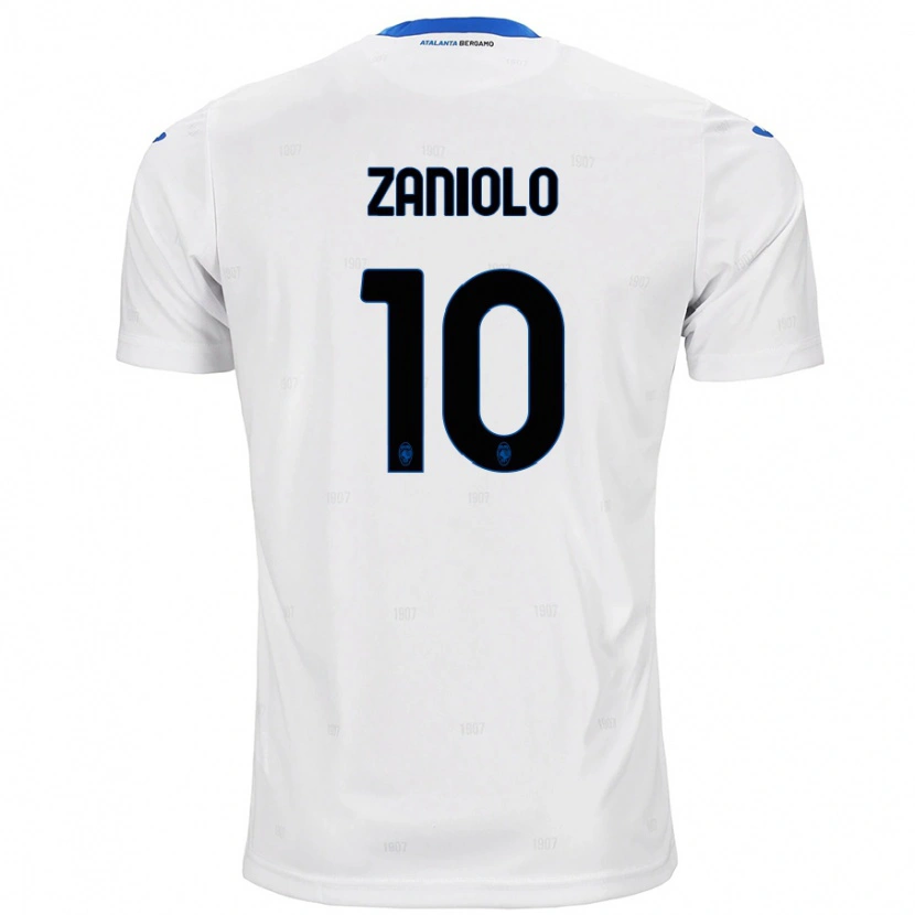 Danxen Dětské Nicolò Zaniolo #10 Bílý Daleko Hráčské Dresy 2024/25 Dres