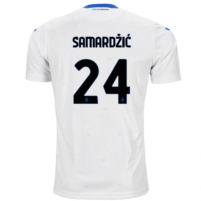 Danxen Dětské Lazar Samardžić #24 Bílý Daleko Hráčské Dresy 2024/25 Dres