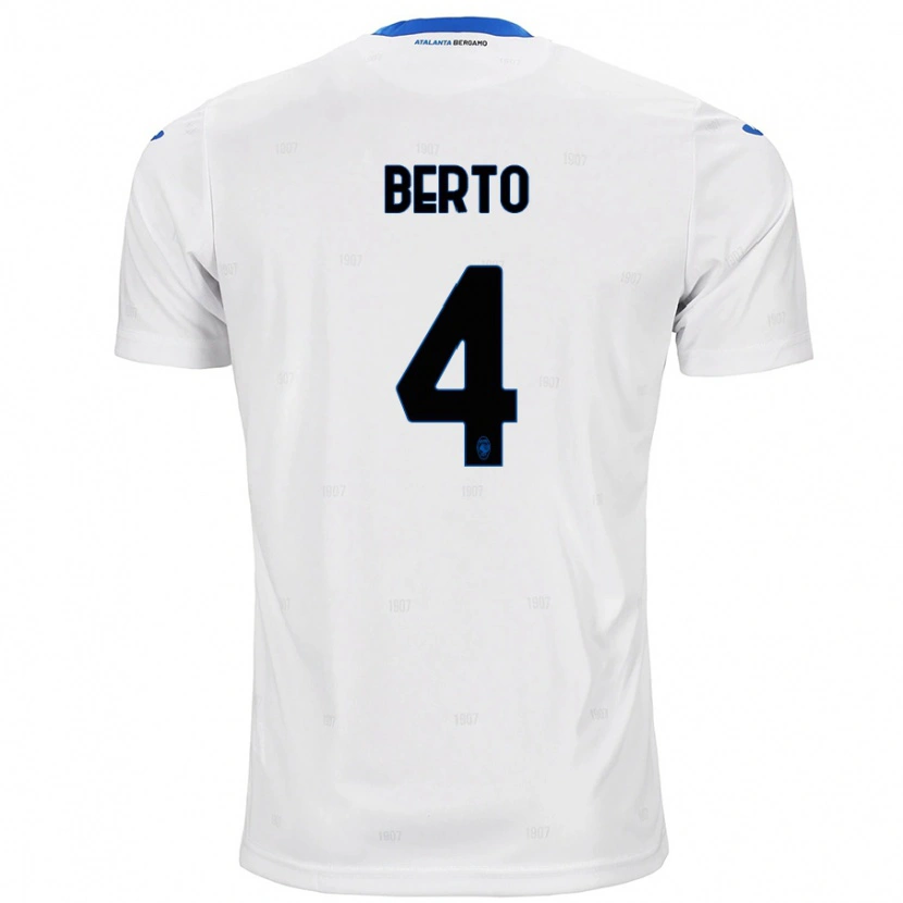 Danxen Dětské Gabriele Berto #4 Bílý Daleko Hráčské Dresy 2024/25 Dres