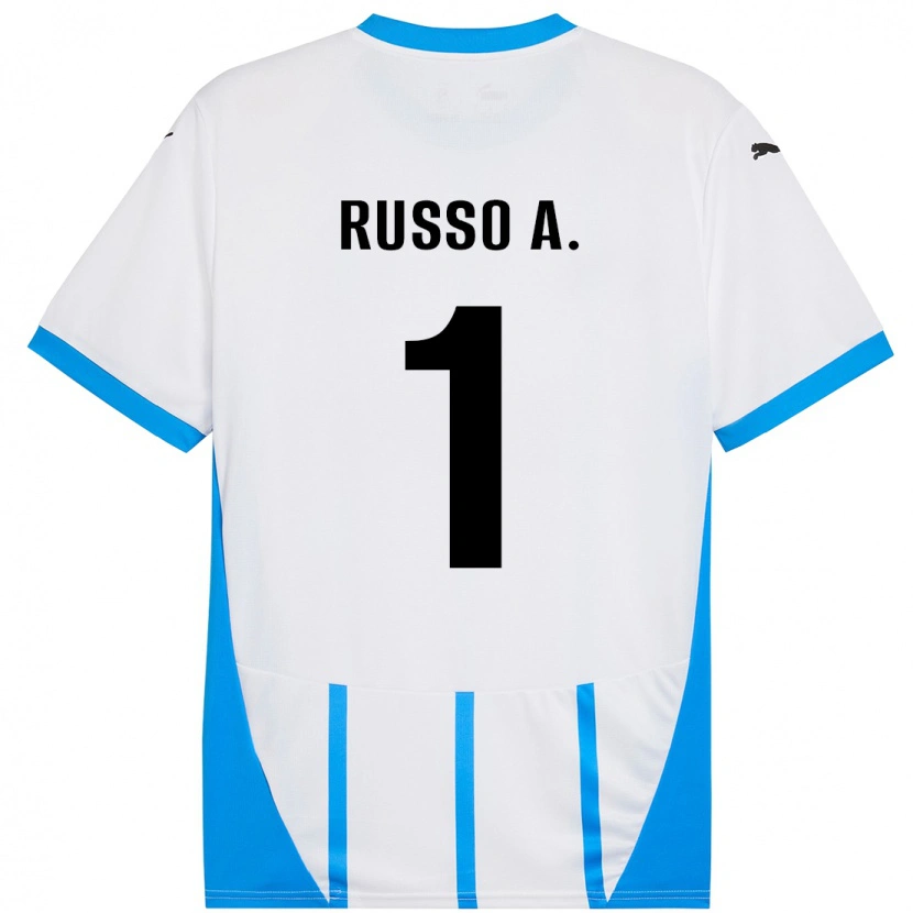 Danxen Dětské Alessandro Russo #1 Bílá Modrá Daleko Hráčské Dresy 2024/25 Dres