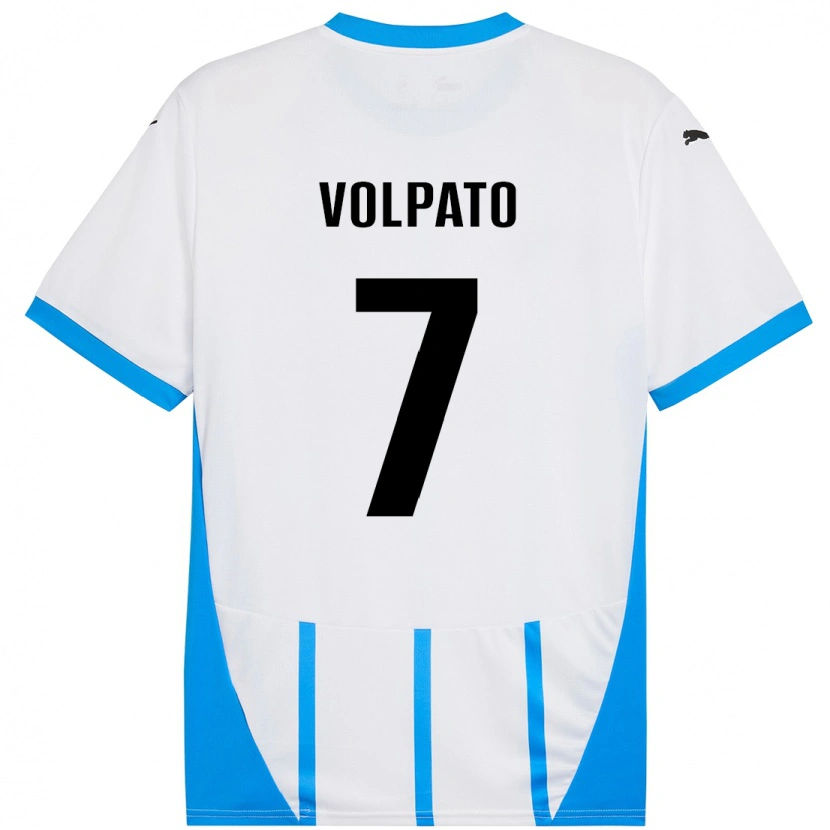 Danxen Dětské Cristian Volpato #7 Bílá Modrá Daleko Hráčské Dresy 2024/25 Dres
