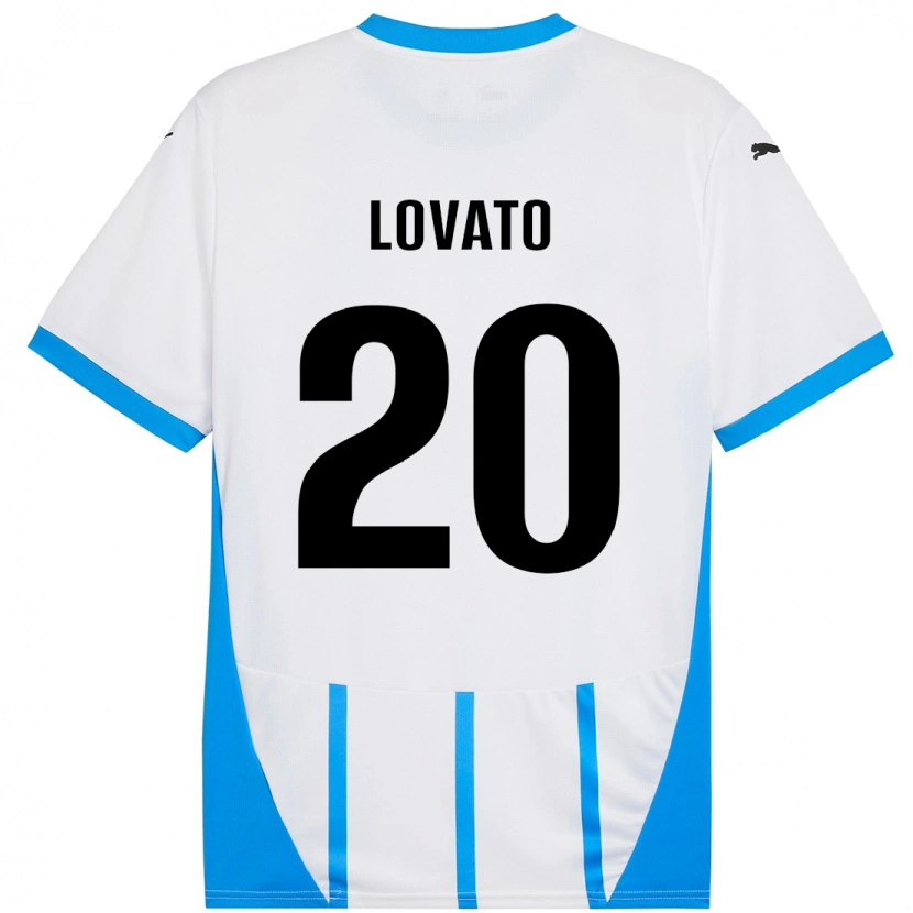 Danxen Dětské Matteo Lovato #20 Bílá Modrá Daleko Hráčské Dresy 2024/25 Dres