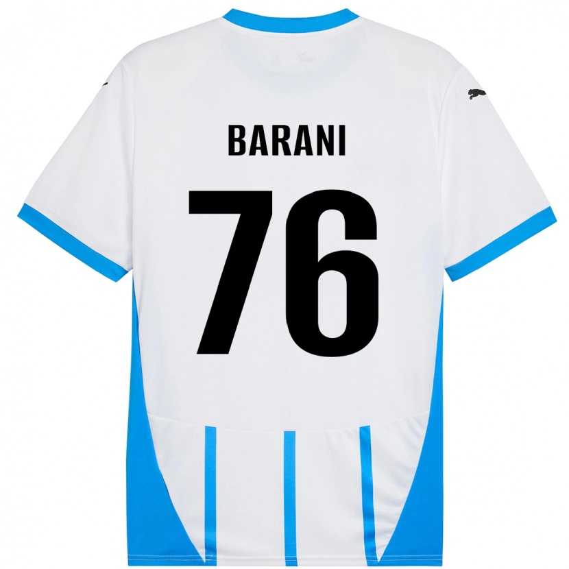 Danxen Dětské Luca Barani #76 Bílá Modrá Daleko Hráčské Dresy 2024/25 Dres