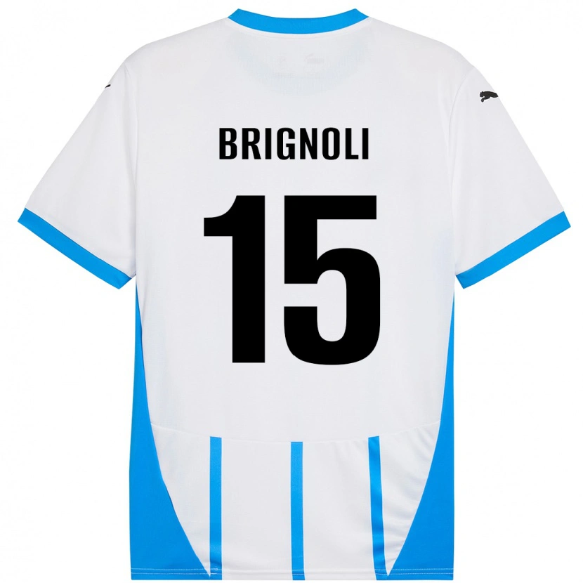 Danxen Dětské Benedetta Brignoli #15 Bílá Modrá Daleko Hráčské Dresy 2024/25 Dres