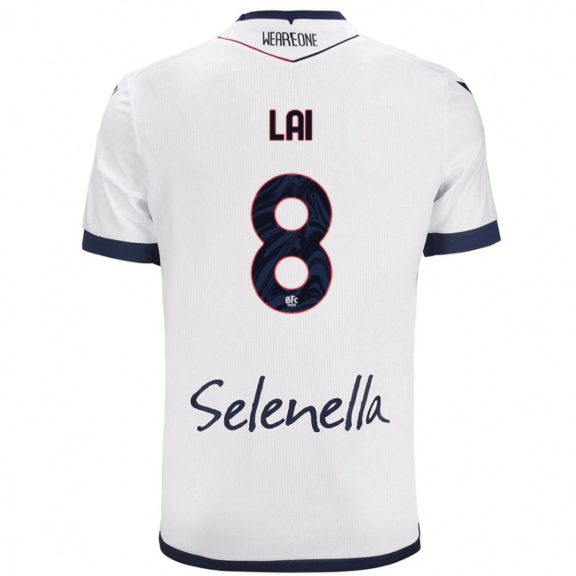 Danxen Dětské Luca Lai #8 Bílá Královská Modrá Daleko Hráčské Dresy 2024/25 Dres
