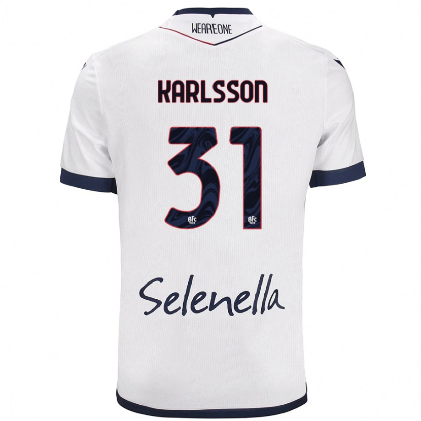 Danxen Dětské Kazper Karlsson #31 Bílá Královská Modrá Daleko Hráčské Dresy 2024/25 Dres
