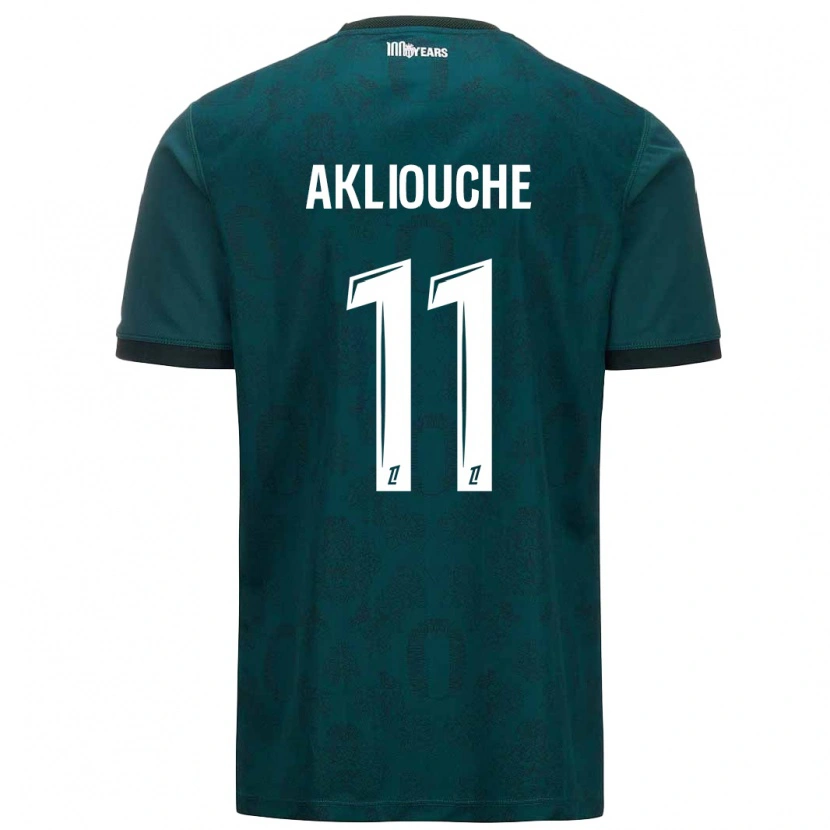 Danxen Dětské Maghnes Akliouche #11 Tmavě Zelená Daleko Hráčské Dresy 2024/25 Dres
