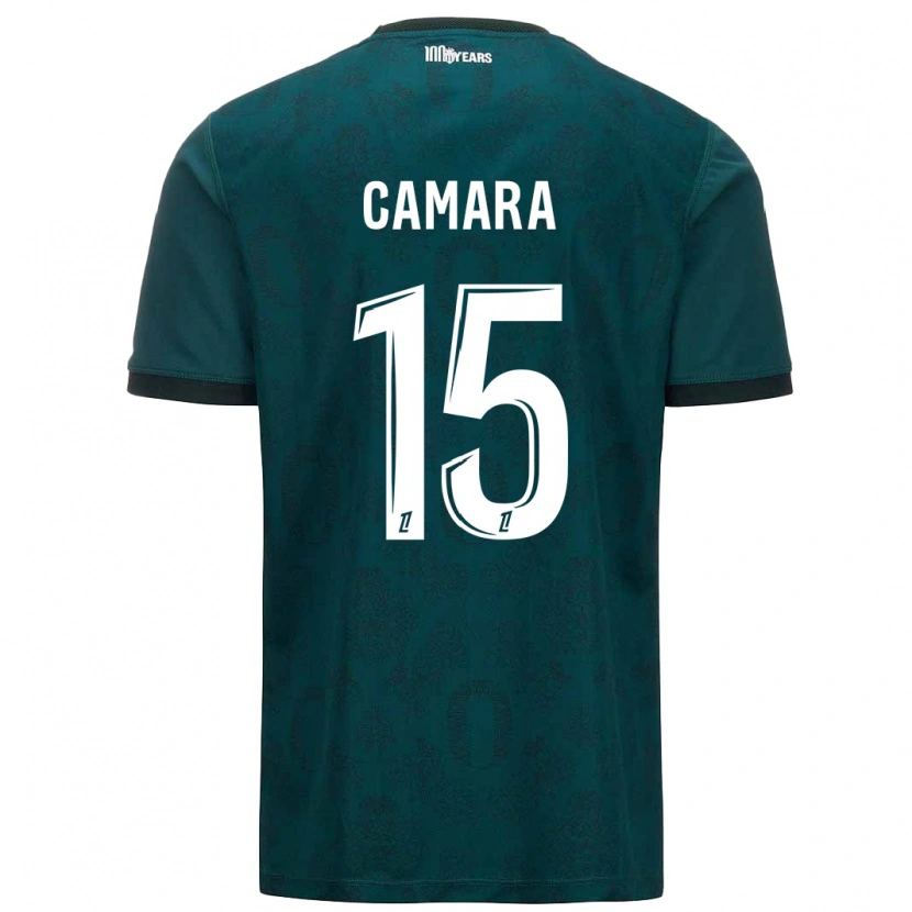 Danxen Dětské Lamine Camara #15 Tmavě Zelená Daleko Hráčské Dresy 2024/25 Dres