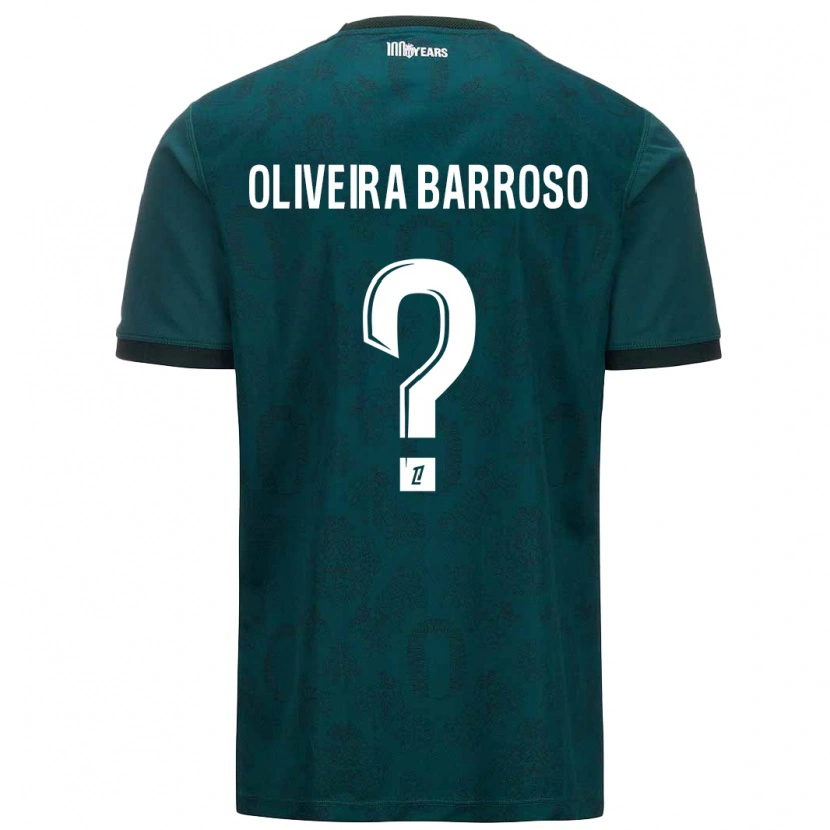 Danxen Dětské Mickael Oliveira Barroso #0 Tmavě Zelená Daleko Hráčské Dresy 2024/25 Dres