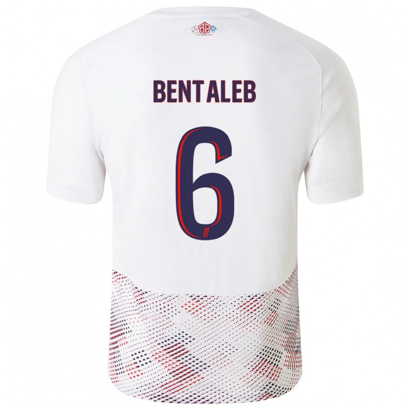 Danxen Dětské Nabil Bentaleb #6 Bílá Královská Modrá Daleko Hráčské Dresy 2024/25 Dres