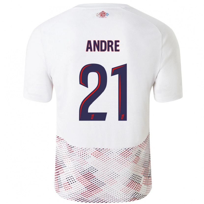 Danxen Dětské Benjamin André #21 Bílá Královská Modrá Daleko Hráčské Dresy 2024/25 Dres
