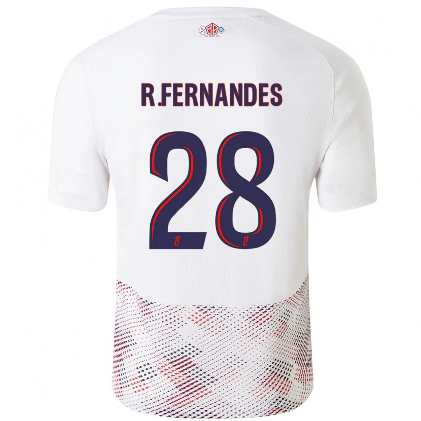 Danxen Dětské Rafael Fernandes #28 Bílá Královská Modrá Daleko Hráčské Dresy 2024/25 Dres