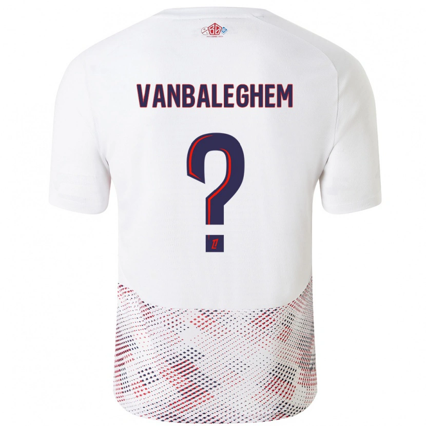 Danxen Dětské Valentin Vanbaleghem #0 Bílá Královská Modrá Daleko Hráčské Dresy 2024/25 Dres