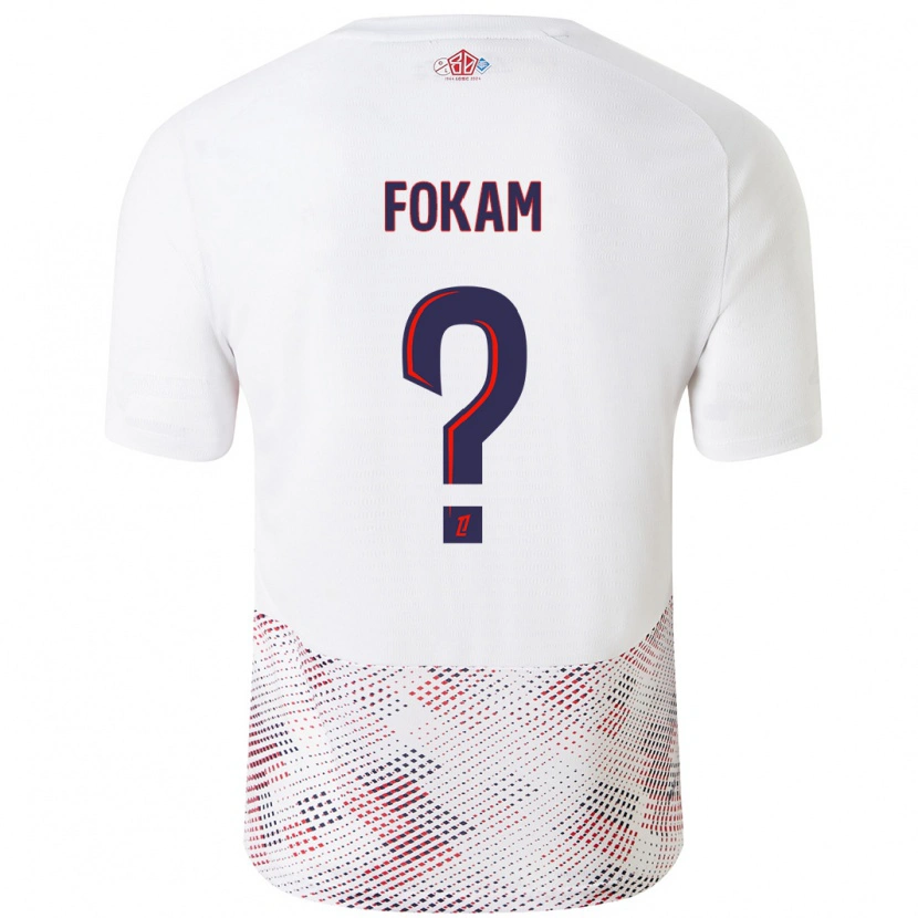 Danxen Dětské Ulrich Fokam #0 Bílá Královská Modrá Daleko Hráčské Dresy 2024/25 Dres