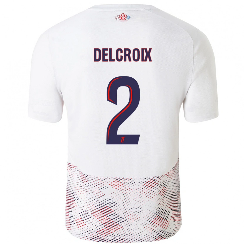 Danxen Dětské Céleste Delcroix #2 Bílá Královská Modrá Daleko Hráčské Dresy 2024/25 Dres