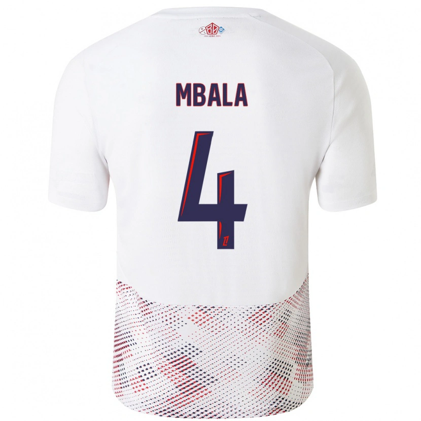 Danxen Dětské Olivia Mbala #4 Bílá Královská Modrá Daleko Hráčské Dresy 2024/25 Dres