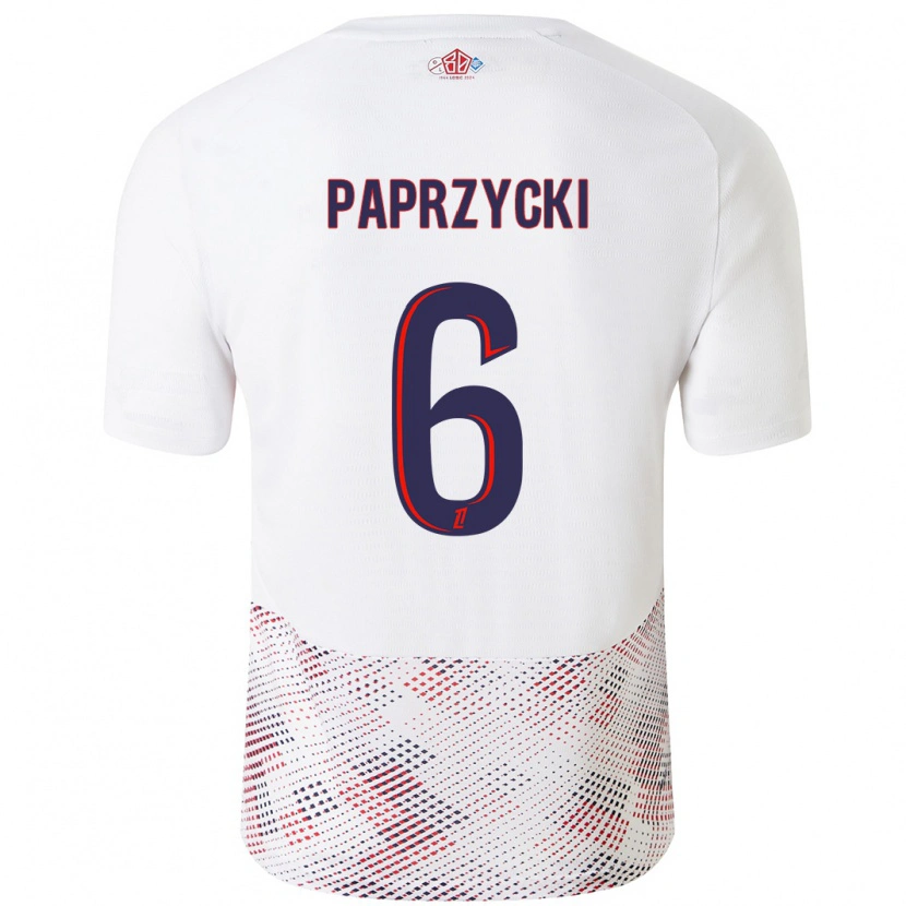 Danxen Dětské Aurore Paprzycki #6 Bílá Královská Modrá Daleko Hráčské Dresy 2024/25 Dres