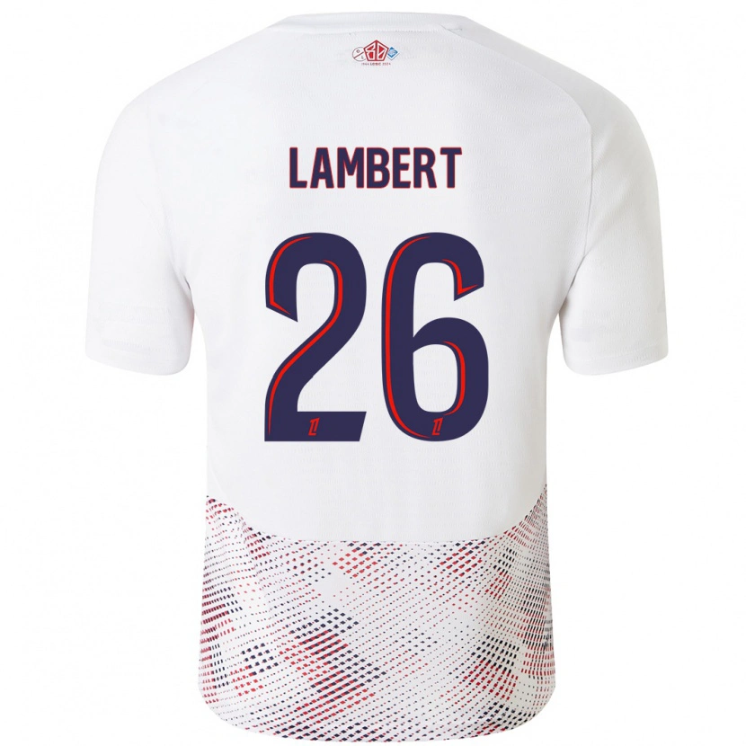 Danxen Dětské Anaïs Lambert #26 Bílá Královská Modrá Daleko Hráčské Dresy 2024/25 Dres