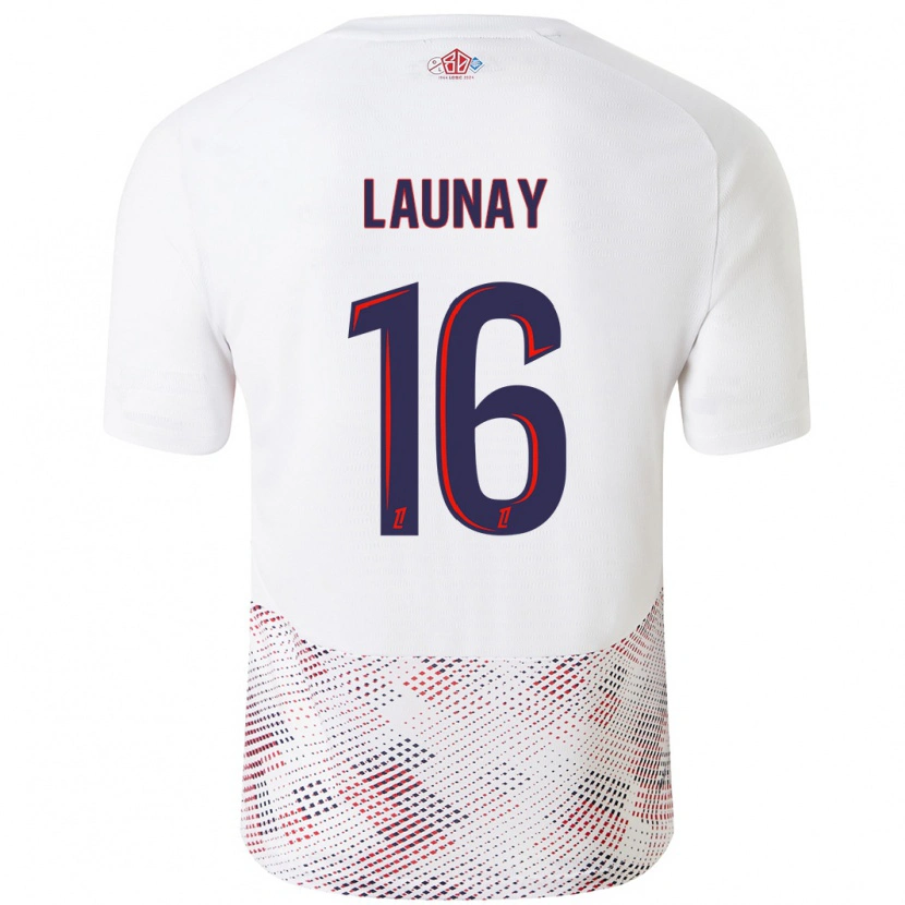 Danxen Dětské Elisa Launay #16 Bílá Královská Modrá Daleko Hráčské Dresy 2024/25 Dres