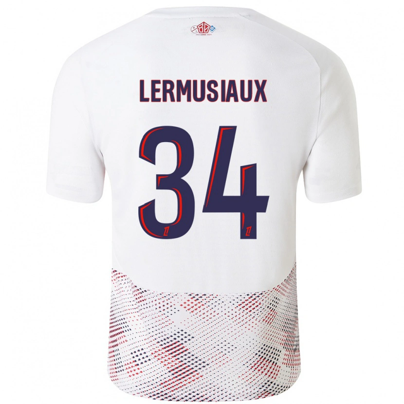 Danxen Dětské Chrystal Lermusiaux #34 Bílá Královská Modrá Daleko Hráčské Dresy 2024/25 Dres