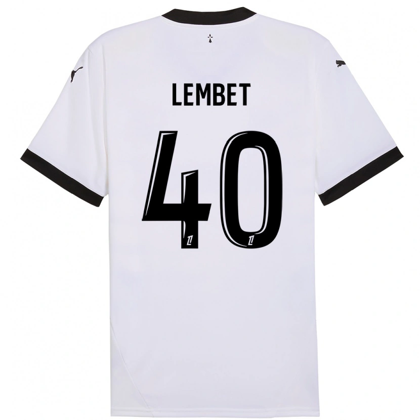 Danxen Dětské Geoffrey Lembet #40 Bílá Černá Daleko Hráčské Dresy 2024/25 Dres