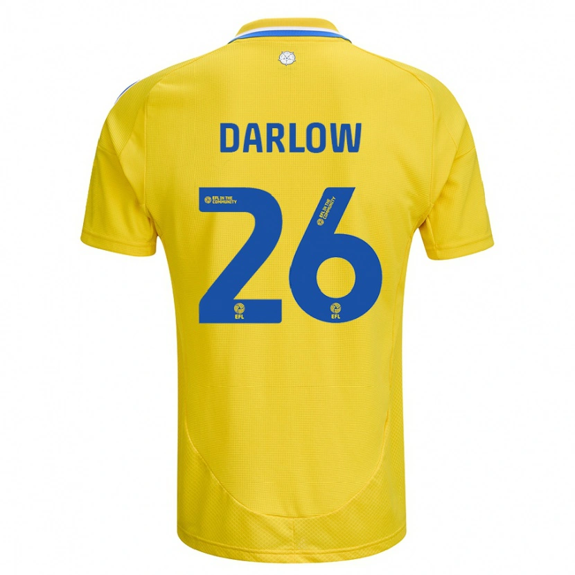 Danxen Dětské Karl Darlow #26 Žlutá Modrá Daleko Hráčské Dresy 2024/25 Dres