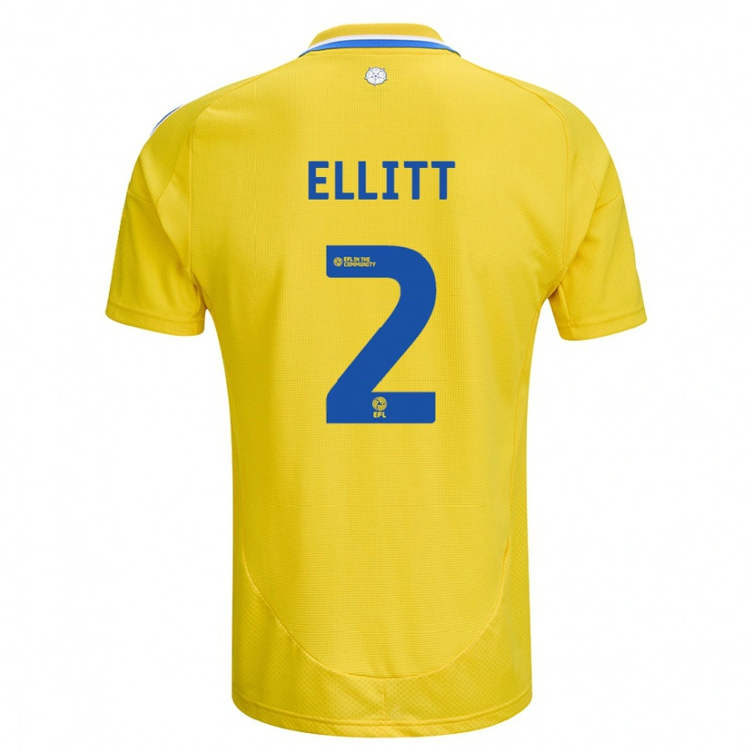 Danxen Dětské Izzy Ellitt #2 Žlutá Modrá Daleko Hráčské Dresy 2024/25 Dres