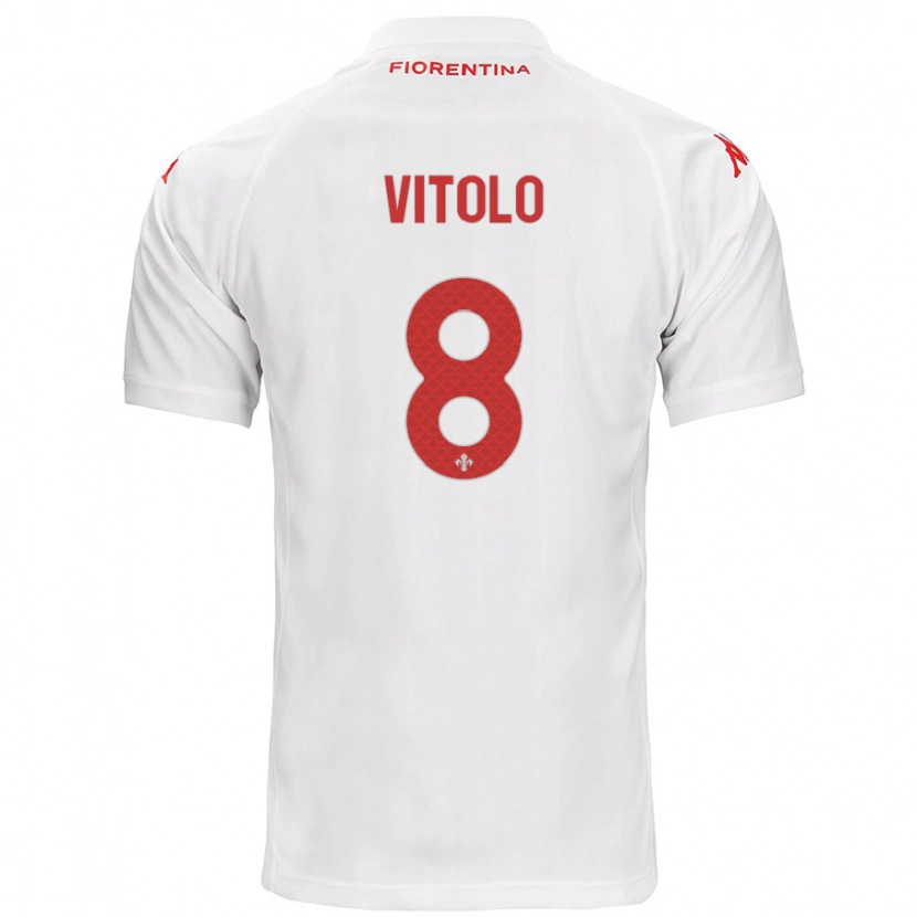 Danxen Dětské Federico Vitolo #8 Bílý Daleko Hráčské Dresy 2024/25 Dres