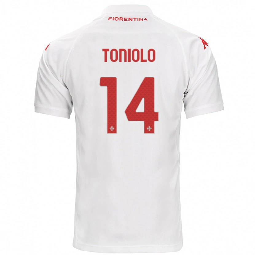 Danxen Dětské Martina Toniolo #14 Bílý Daleko Hráčské Dresy 2024/25 Dres