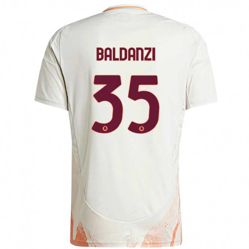 Danxen Dětské Tommaso Baldanzi #35 Krémová Bílá Oranžová Daleko Hráčské Dresy 2024/25 Dres