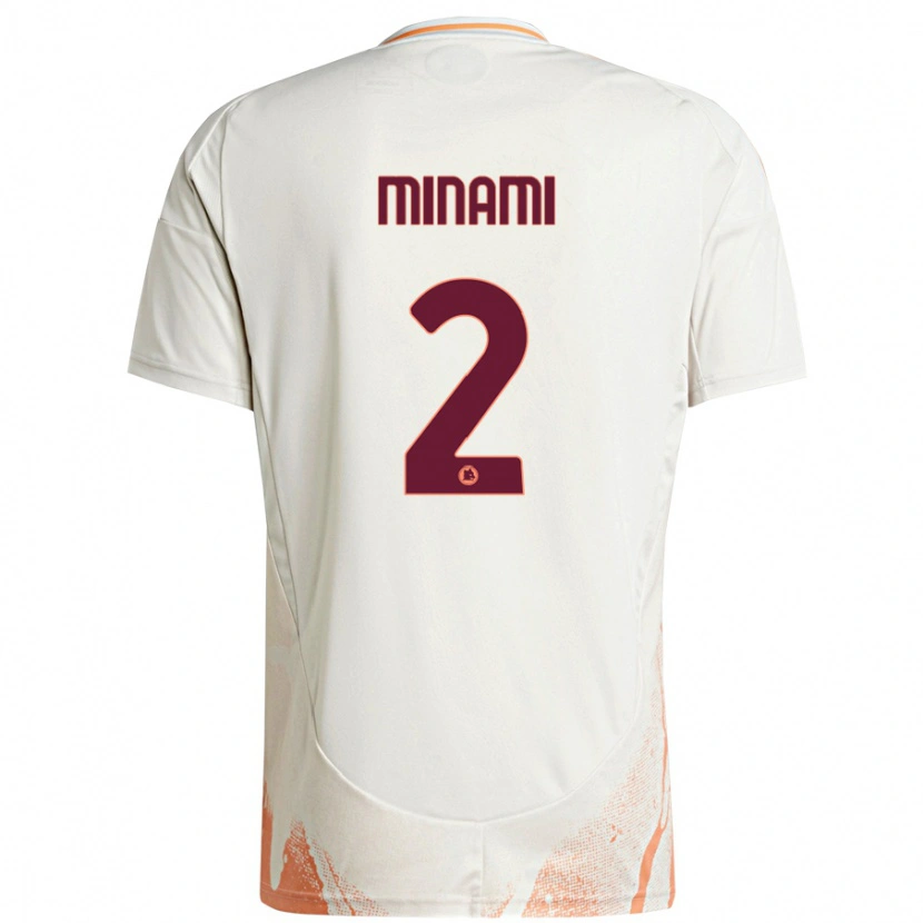 Danxen Dětské Moeka Minami #2 Krémová Bílá Oranžová Daleko Hráčské Dresy 2024/25 Dres